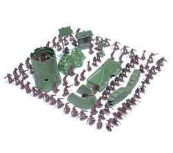 Комплект от 100 войници-играчки с оборудване