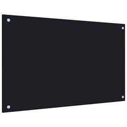 Panoul de bucătărie negru 80 x 50 cm din sticlă călită ZO_350487-A