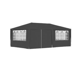 Професионална парти палатка със страници 4х6 м антрацит 90 г/м² ZO_48537-A