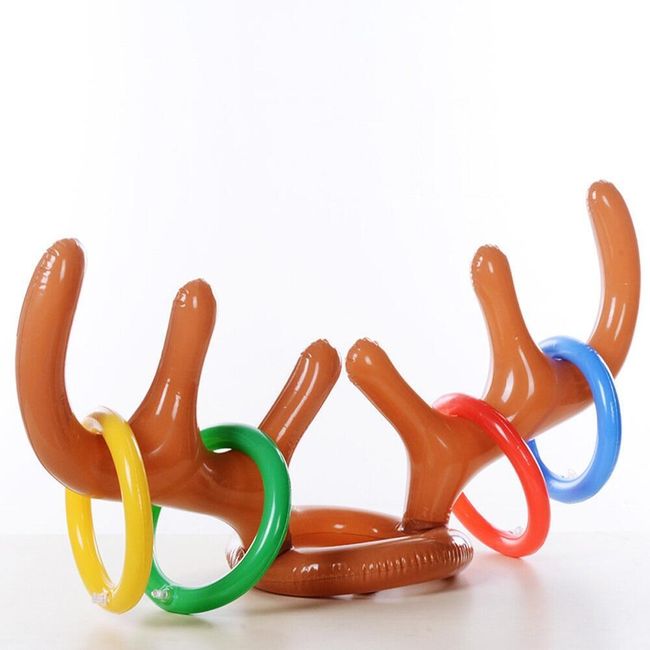Inflatable reindeer antler ring toss game FG01 1