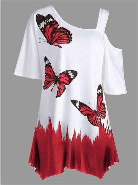 Dámske tričko s motýľmi - 6 farieb 1