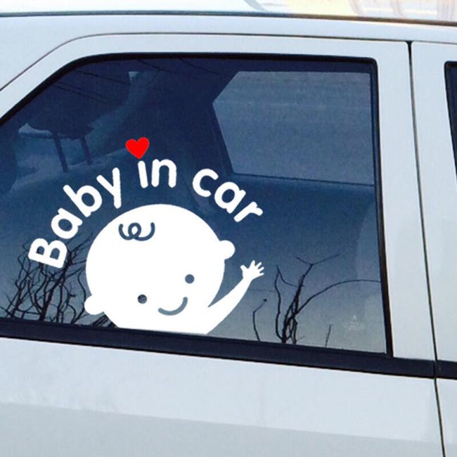Samolepka na auto - Baby in car 1