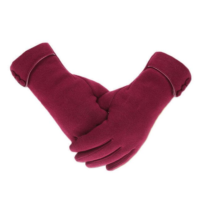Dámské rukavice s knoflíky - 4 barvy 1
