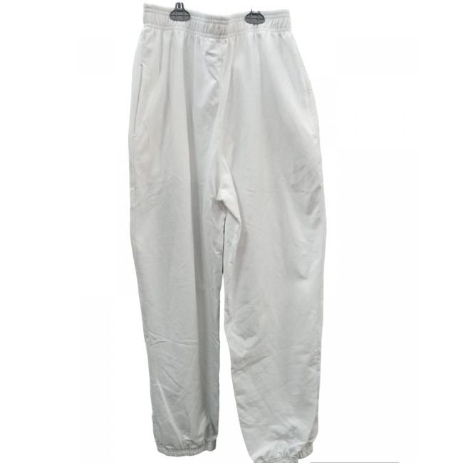 Białe spodnie dresowe, rozmiary XS - XXL: ZO_270065-L 1