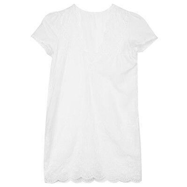 Mini bílé šatičky s krajkou a hlubokým výstřihem - různé velikosti 1