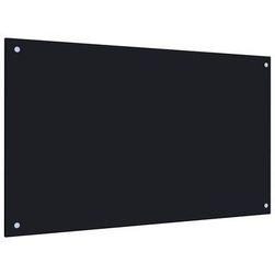 Kuchyňský panel černý 100 x 60 cm tvrzené sklo ZO_350494