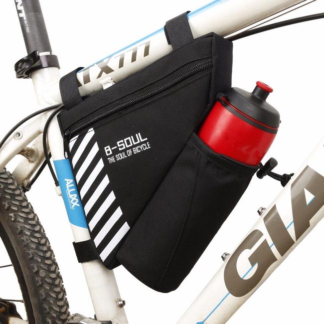 Trojhranná taška na rám bicykla s priehradkou na fľašu - 4 farby 1