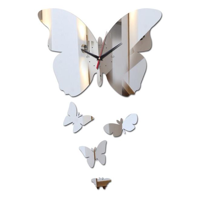 Nástěnné hodiny s motýlky - 3 barvy 1