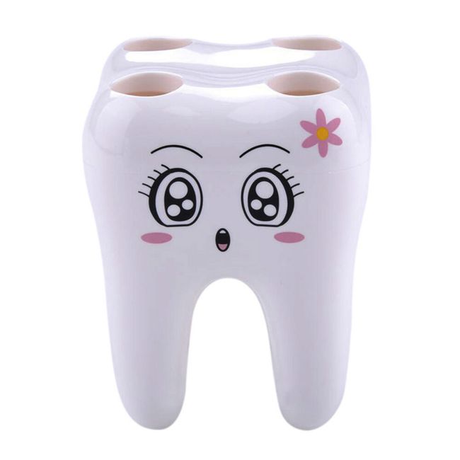 Držák na zubní kartáčky ve tvaru zubu 1