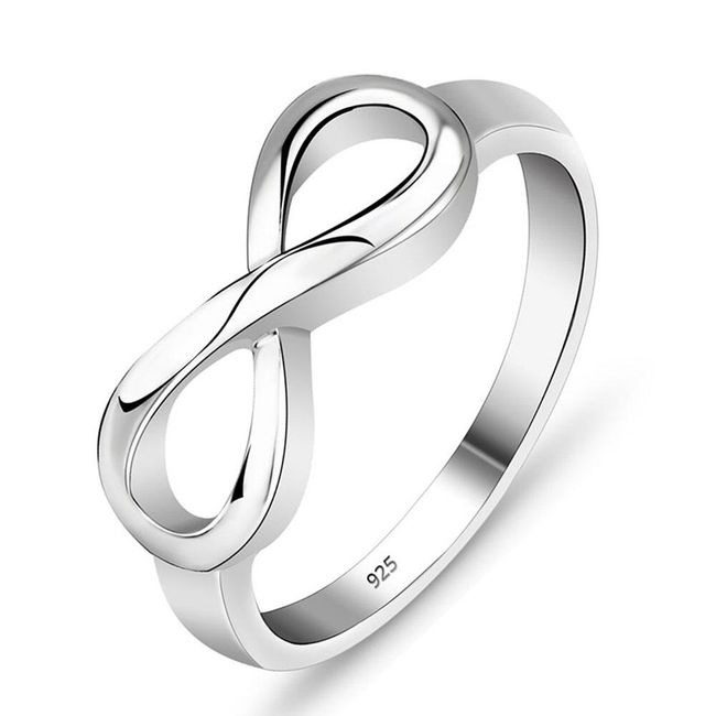 Inel în stil simplu - culoare argintie 1
