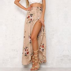Vzdušná dlouhá sukně s květinovým vzorem - 2 barvy