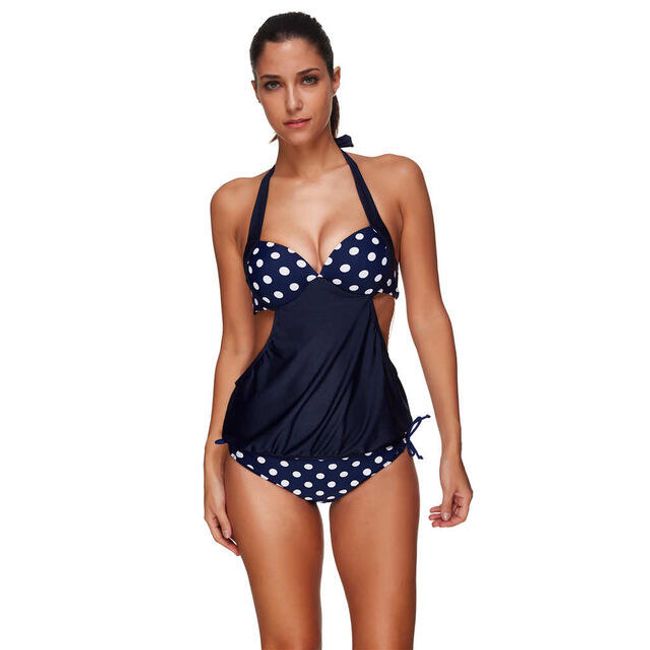 Jednodijelni kupaći kostim na točkice - 6 veličina 1