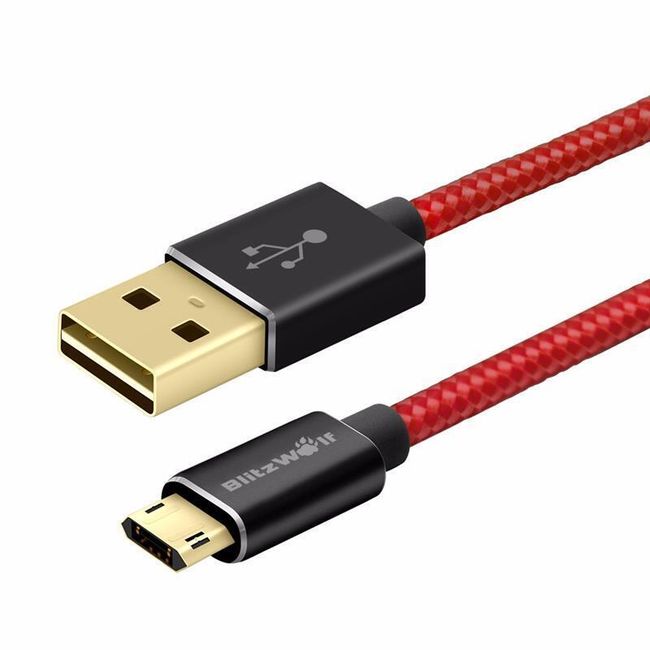 BLITZWOLF реверсивен микро USB кабел за зареждане и пренос на данни 1