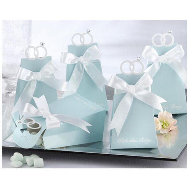 Svatební dárková krabička - modrá barva 1