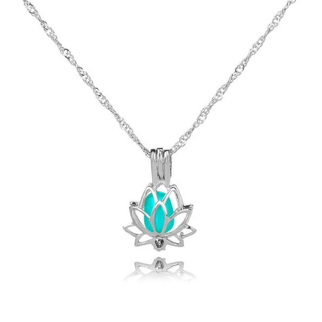 Svítící náhrdelník - lotosový květ 1