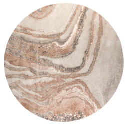 Růžovo - krémový kulatý koberec ø 200 cm Solar – ZO_274004