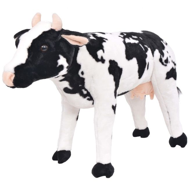 Stojąca pluszowa krowa czarno-biała XXL ZO_91342-A 1
