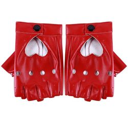 Women's gloves without fingers Leontýna