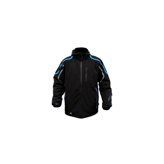 Jachetă de bărbați SINSTORM softshell - negru cu dungi albastre, mărimi XS - XXL: ZO_268049-M 1