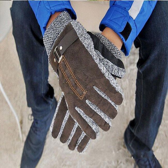 Pánské zimní antiskluzové rukavice 1