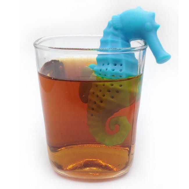 Cedilo za čaj v obliki morskega konjička - 5 barv 1
