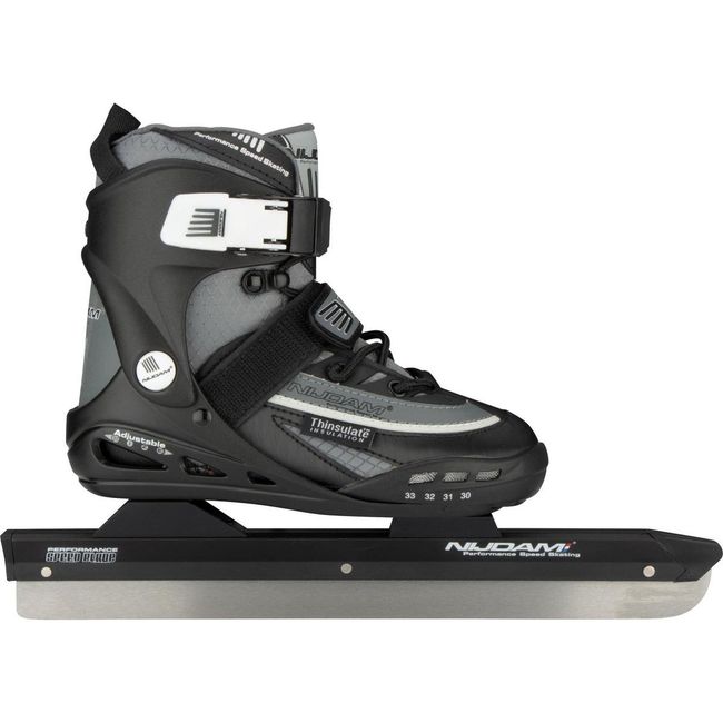 Łyżwy Junior Skate regulowane czarno-antracytowe, 38 - 41 ZO_9968-M4905 1
