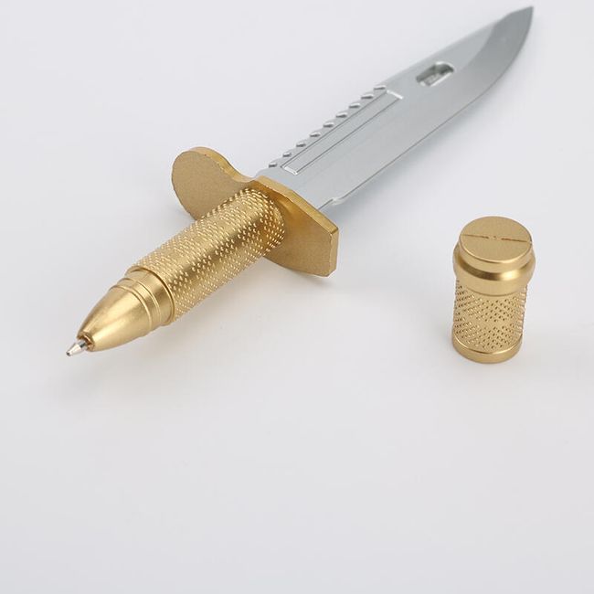 Kuličkové pero ve tvaru nože - 2 barvy 1