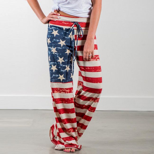 Női amerikai zászlós nadrágnadrág - 4 méretben 1