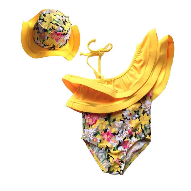 Dívčí plavky s kloboučkem - více velikostí 1