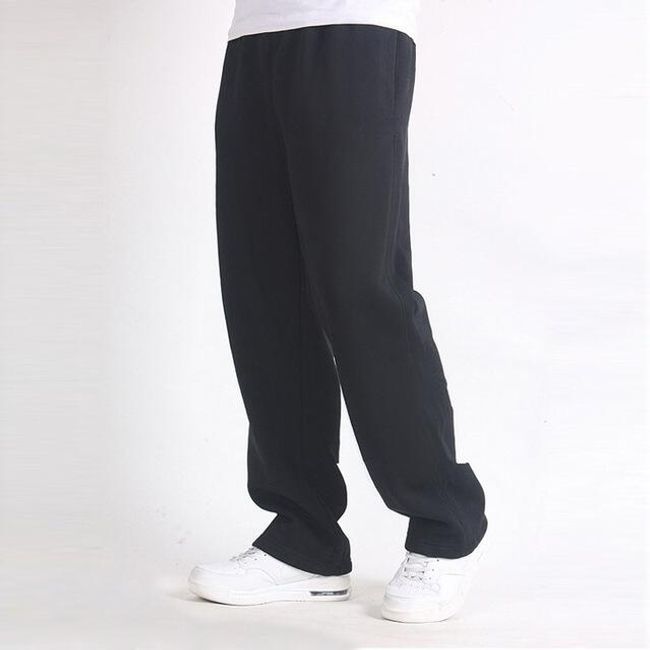Jednokolorowe męskie spodnie dresowe 1