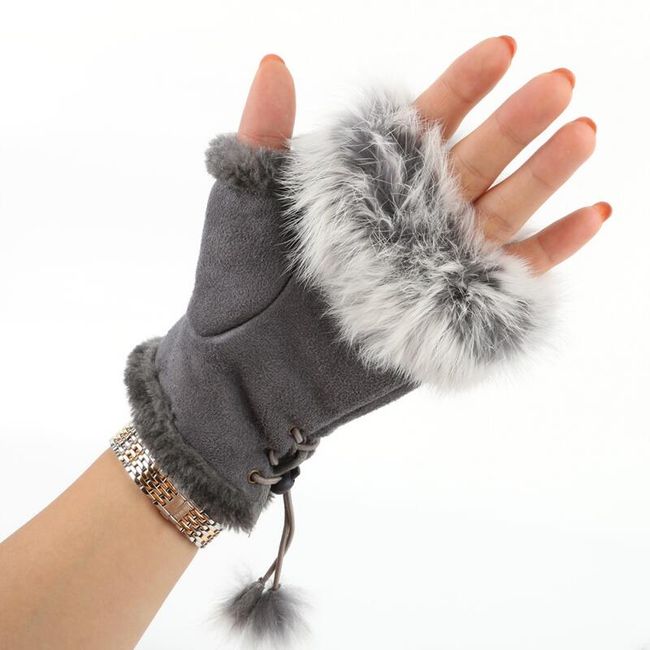 Mănuși din blană artificială 1