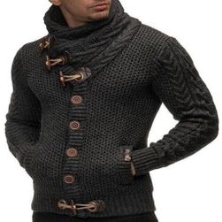 Мъжки пуловер Linc Тъмно сив - размер 2, Размери XS - XXL: ZO_234423-S