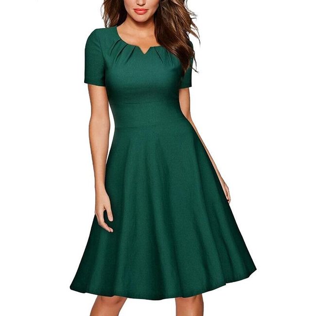 Vintage šaty s volánkovou sukní - 2 barvy 1