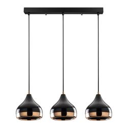 Висяща лампа в черно - меден цвят за 3 крушки Yildo Long ZO_98-1E3740