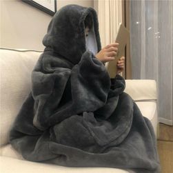 Blanket with sleeves and a hoodie E11