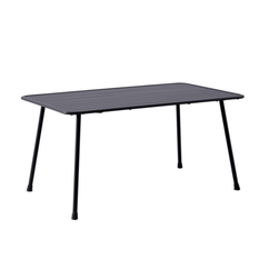 Étkezőasztal Romeo matt fekete fém 80x152 cm ZO_273032