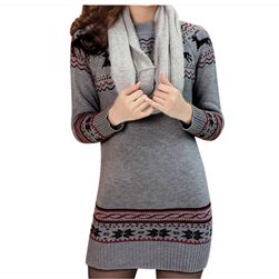 Дамски пуловер със скандинавски дизайн