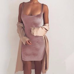 Damska dopasowana mini sukienka - 2 kolory