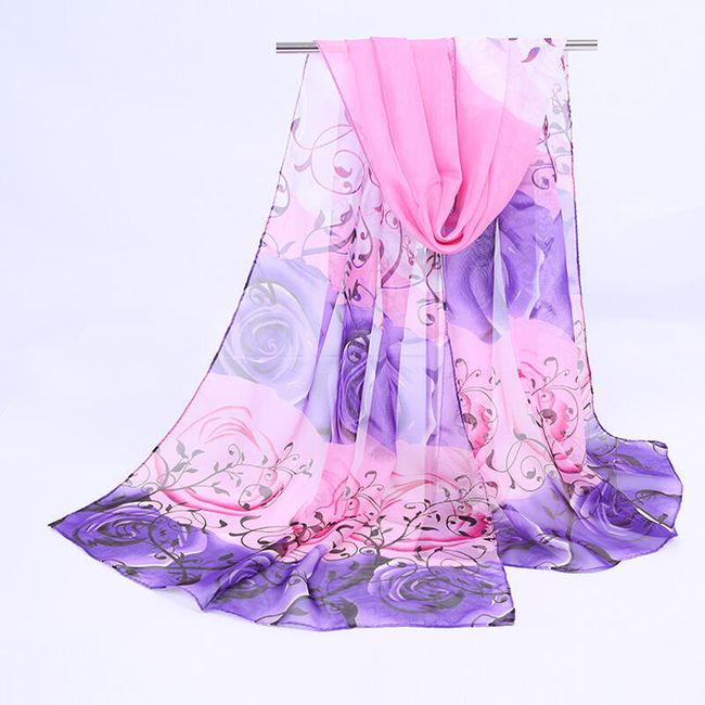 Дамски шал с фин дизайн - 13 цвята 1