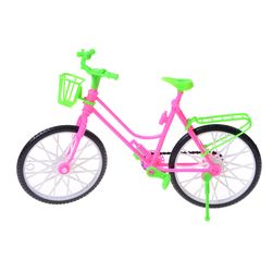 Różowo-zielony rower dla lalek