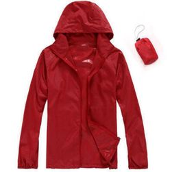 Jachetă de ploaie unisex impermeabilă și depozitare - 15 culori roșu închis - mărimea nr. 1, mărimi XS - XXL: ZO_236226-XS
