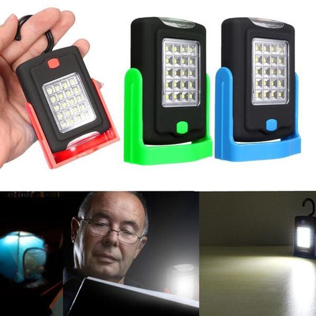 Přenosná LED svítilna s magnetem - 3 barvy 1