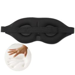 3D maska za spanje v črni barvi
