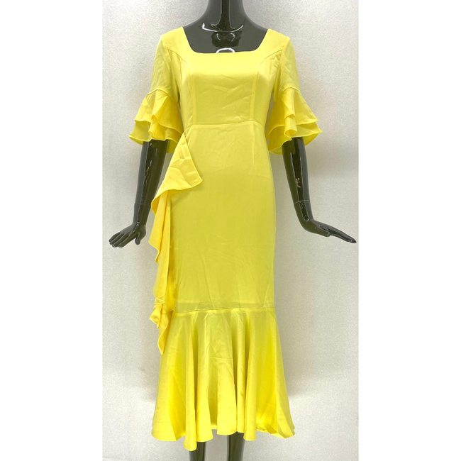 Ženska svečana obleka - rumena, Velikosti blaga CONFECTION: ZO_5b30155a-2505-11ed-8617-0cc47a6c9c84 1
