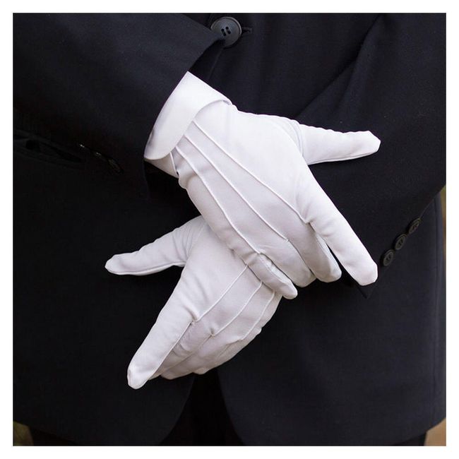 Eleganckie białe rękawiczki 1