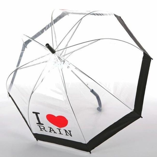 Transparentny parasol z nadrukiem - 4 warianty 1