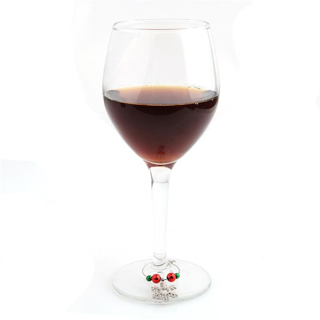 Rozlišovače na poháre na víno s vianočnými motívmi - 2 farby 1