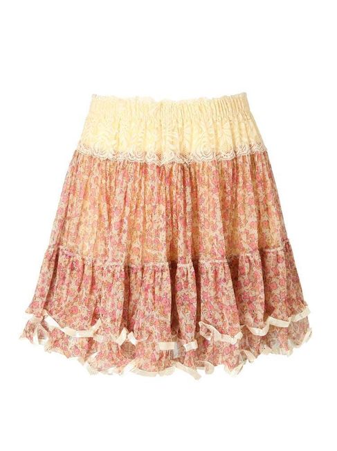 Letní květinová sukně s krajkou v 5 barvách 1