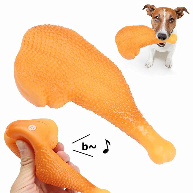 Пилешко бутче като играчка за кучето 1