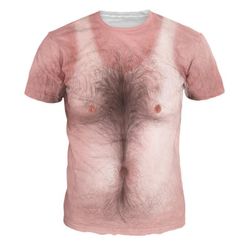Оригинална мъжка риза с космати гърди